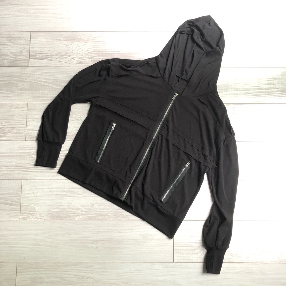 Sheer Crepe Hoodie - Picture 7 of 8